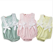 2019 New Infant Newborn Baby Girls Clothing Lace Ruffles Rompers Jumpsuit Cute Bow Sunsuit Summer Baby Girls Costume 2024 - buy cheap