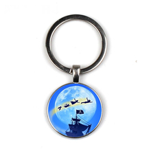 Keychain Glass Time Gem Keychain Key Jewelry DIY Custom Photo Personality Gift , Keychains gifts for men Peter Pan 2024 - buy cheap