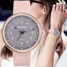 Relógio feminino casual e de couro falso, relógio de pulso de quartzo com pulseira, zegarek damski, 2021 2024 - compre barato