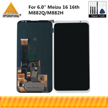 6.0" Original Amoled For Meizu 16 16th M882Q Axisinternational LCD Display Screen+Touch Panel Digitizer For Meizu 16 M882H LCD 2024 - buy cheap