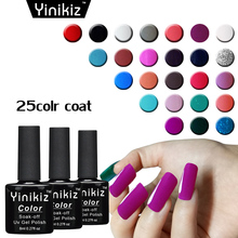 Yinikiz topo casaco primer gel unha polonês embeber fora uv led gel verniz unha lacqure uv arte do prego cores cola vidro preto 2024 - compre barato