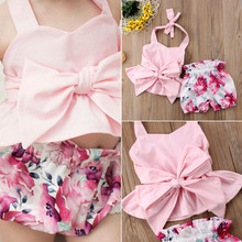 PUDCOCO Newborn Toddler Kids Baby Girl Top T-shirt Floral Shorts Skirt Pants Clothes Set 2024 - buy cheap
