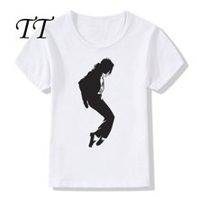 Boy and Girl Print Produced To Commemorate Michael Jackson T-shirt Children Short Sleeve T shirt Kids Tops Tee Baby Clothes 2024 - buy cheap