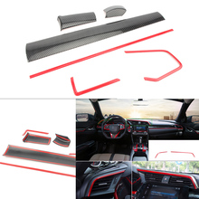 For Honda Civic X 2016 2017 2018 Console Center Dashboard Cover Trims Decoration ABS Car Styling Accessories 2024 - buy cheap