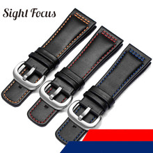 28mm Italian Calf Leather Watch Band for Seven Friday P1P2 Black Belt Pin Buckle Replacement Watch Strap Men Bracelet Wrist Band 2024 - buy cheap