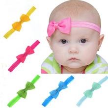 Diadema elástica con lazo de Color sólido para bebé, accesorios para el cabello, diademas para niña pequeña, diadema informal para recién nacido 2024 - compra barato