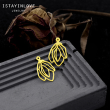 Colgante hecho a mano para fabricación de joyas, colgante de Metal cortado con láser, hoja de planta, abalorios de latón crudo, accesorios para collar, pendiente, RD543 10 2024 - compra barato