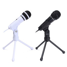 Hot Sale 3.5mm Condenser Microphone Mic Recording Stand For PC Laptop Desktop Computers Mic With Holder 2024 - buy cheap