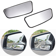 2 шт. Зеркало для автомобиля 360 градусов широкий угол выпуклое зеркало для слепых мест парковочное автоматическое прямоугольное зеркало для заднего вида регулируемое зеркало 2024 - купить недорого