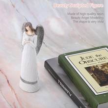 20cm Resin White Beauty Sculpted Figure Table Ornaments Hand-painted Angel Figurine Fashion Home Decoration Accessories 2024 - buy cheap