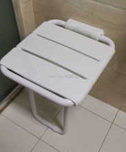 Asiento de ducha plegable de seguridad para baño, Asiento de baño para ducha montado en la pared, silla con pie de aleación de aluminio, color blanco 2024 - compra barato