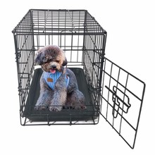 Latest High Quality  Pet Kennel Cat Dog Folding Steel Crate Animal Playpen Wire Metal Cage Black  Puppy Pet Puppy Dogs Cats Use 2024 - buy cheap