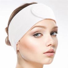 3pcs Self-Adhesive Spa Make Up Headband Terry Cloth Headband Stretch Shower Head Wrap Yoga Sport Headband Headwrap White 2024 - buy cheap