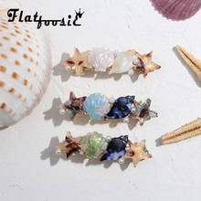 Flatfoosie Alloy Hair Clip Starfish Shell Decoration Fashion Luxury Hair Clips Decoration Women Girl Summer Headwear Headdress 2024 - buy cheap