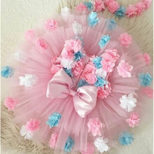 Party Wedding Kids Dresses For Girls Infant Princess Floral Chiffon Bow Sleeveless Baby Girls Pageant Tutu Formal Dress 2024 - buy cheap