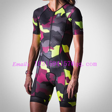 Wattie Ink-Conjunto de Ropa personalizada para mujer, mono de Ciclismo para triatlón, traje de piel, traje de Speedsuit azul de gel P 2024 - compra barato