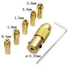 7 Pieces 0.5-3mm Drill Chuck Collets Set of Quick Chuck for Mini Tools Copper Drill Folder Copper Cap Axis Drill Collet Tool Kit 2024 - buy cheap
