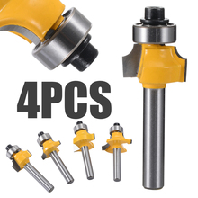 4pcs Round Over Router Bit Set 1/4" Shank 1/2" 3/8" 1/4" 1/8" Cutter Tools for wood Woodworking Tool 2024 - buy cheap