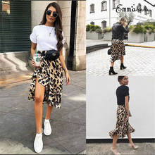 Женская летняя юбка, с высокой талией и леопардовым принтом 2024 - купить недорого
