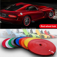 Pegatinas protectoras para Borde de rueda de coche, protección de neumáticos, cuidado, 8M, color rojo, envío directo 2024 - compra barato