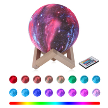 3/16 Colors 3D Printing Moon Lamp With Remote Control Starry Sky Galaxy Light Built In Rechargeable Battery Night Lamp 2024 - buy cheap