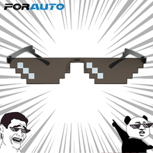 FORAUTO-gafas de sol pixeladas MLG de 3/6 bits para motocicleta, lentes de sol de mosaico Vintage, protección UV, gafas de carreras para Motocross 2024 - compra barato