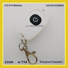 À prova dwaterproof água rf rádio transmissor de controle remoto 1 botão/chave 315 mhz pt2260 4.7 m receptor acessórios para profissional pçs/lote 2024 - compre barato