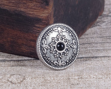 Conchos 26mm preto turquesa sol estrela retrô prata floral corda costura 10 peças 2024 - compre barato