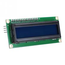 Placa adaptadora para interface iic/ic2, módulo de exibição lcd de 16x2 caracteres, tela azul 5v, contraste ajustável para arduino, 1 peça 2024 - compre barato