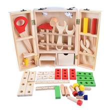 Kid Baby Wood Multifunctional Tool Set Toys DIY Maintenance Box Pretend Toy Wooden Toy Baby Combination Chirstmas/Birthday Gift 2024 - buy cheap