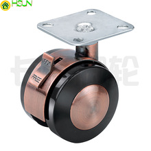 2 inches Zinc alloy Red bronze Flat swivel casters Furniture Wear-resistant Silent wheel Electrical casters 2024 - buy cheap