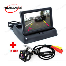 4.3" Foldable DC 12V TFT  color Car Monitor With Rear View Camera Folding Car Parking Assistance Monitors LCD 2024 - buy cheap