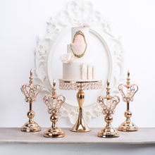 Candelabro de estilo europeo para decoración del hogar, candelabros dorados y plateados para mesa de boda y fiesta, 1 unidad 2024 - compra barato