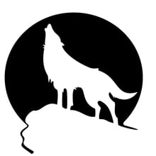 15*14.7cm Howling Wolf And Moon Unique  Cool Graphics Car Accessories Vinyl Decor Decal Car Sticker 2024 - buy cheap