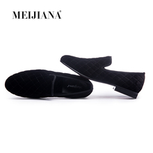 MEIJIANA Brand Men Loafers Handmade Comfortable Casual Shoes Free Shipping Spring and Autumn Simple Velvet Plaid Outdoor Shoes 2024 - buy cheap