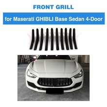 Grille For Maserati Ghibli 2018 S Sedan 4-Door Carbon Fiber Grill Trim 10pcs Grille Strips 2024 - buy cheap