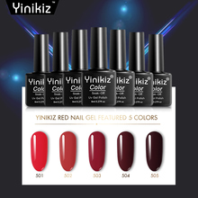 Yinikiz 8ml Red Series Nail Lacquer Gel Polish LED Nail Gel Polish Long Lasting UV Varnish 2024 - buy cheap