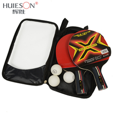 Huieson 3 Star Table Tennis Rackets Set 7 Ply Wood Blade Double Face Pimples-in Rubber for Children Teenagers New Learners 2024 - buy cheap