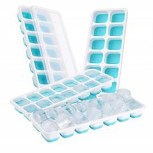 4pc Silicone Ice Cube Tray Ice Cube Mold Box With Lid Home Bar Tool Ice Cream Party Popsicle Silicone Molds 2024 - buy cheap