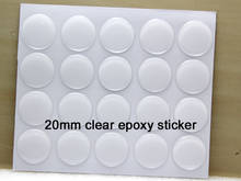 100PCS/lot 20mm Round Clear Domed Epoxy Seal for Jewelry Accessories DIY Crafts Transparent Epoxy Sticker 2024 - buy cheap