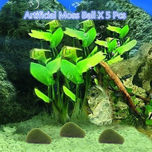 5PCS/Lot Aquarium Decoration Foam Green Moss Ball Marimo Aquarium Pond Stones Plant Underwater Fish Tank Ornament Akvaryum 2024 - buy cheap