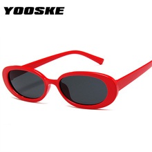 YOOSKE Oval Vintage Sunglasses Women Luxury Small Frame Brand Designer Sun Glasses Ladies Black Glasses Red Eyewear Shades UV400 2024 - buy cheap