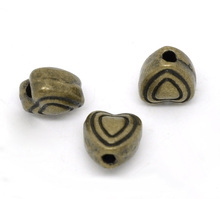 DoreenBeads 100 Bronze Tone Heart Spacer Beads 6x6mm (B13467) yiwu 2024 - buy cheap