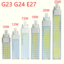 SMD 5730/5630 Spotlight 180 Degree AC85-265V Horizontal Plug Light 10W 12W 15W 18W 20W 25W E27 G24 G23 LED Corn Bulb Lamp Light 2024 - buy cheap