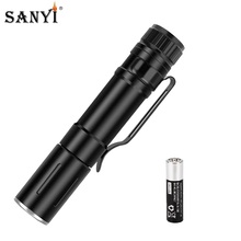 Sanyi мини фонарь 3 режима светодиодный фонарик с зумом фокусировка карманный фонарь водонепроницаемый портативный фонарь мощный светодиодный фонарь для кемпинга 2024 - купить недорого