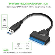 USB 3.0 to SATA Adapter Converter Cable 22Pin SATAIII to USB3.0 Adapters to 2.5" SATA HDD SSD 2024 - buy cheap