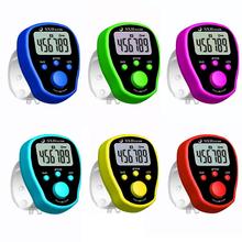 1PC LCD Digit Electronic Finger Counter Resettable Hand Tally Five Groups Counters Finger Electronic Counter Random Color 2024 - buy cheap