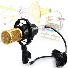 Microfone profissional de estúdio, bm-800, condensador, gravação de som, com suporte antichoque, para kit de rádio ktv 2024 - compre barato