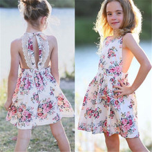 Baby Girls Floral Child Sleeveless Tutu Lace Princess Dress Kids Clothes Tutu Party Holiday Wedding Dresses Summer Cotton Girl 2024 - buy cheap