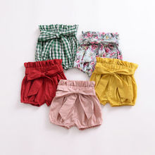 FOCUSNORM новые модные шорты для маленьких девочек с бантом из ПП хлопка, штаны, подгузники, шаровары 2024 - купить недорого